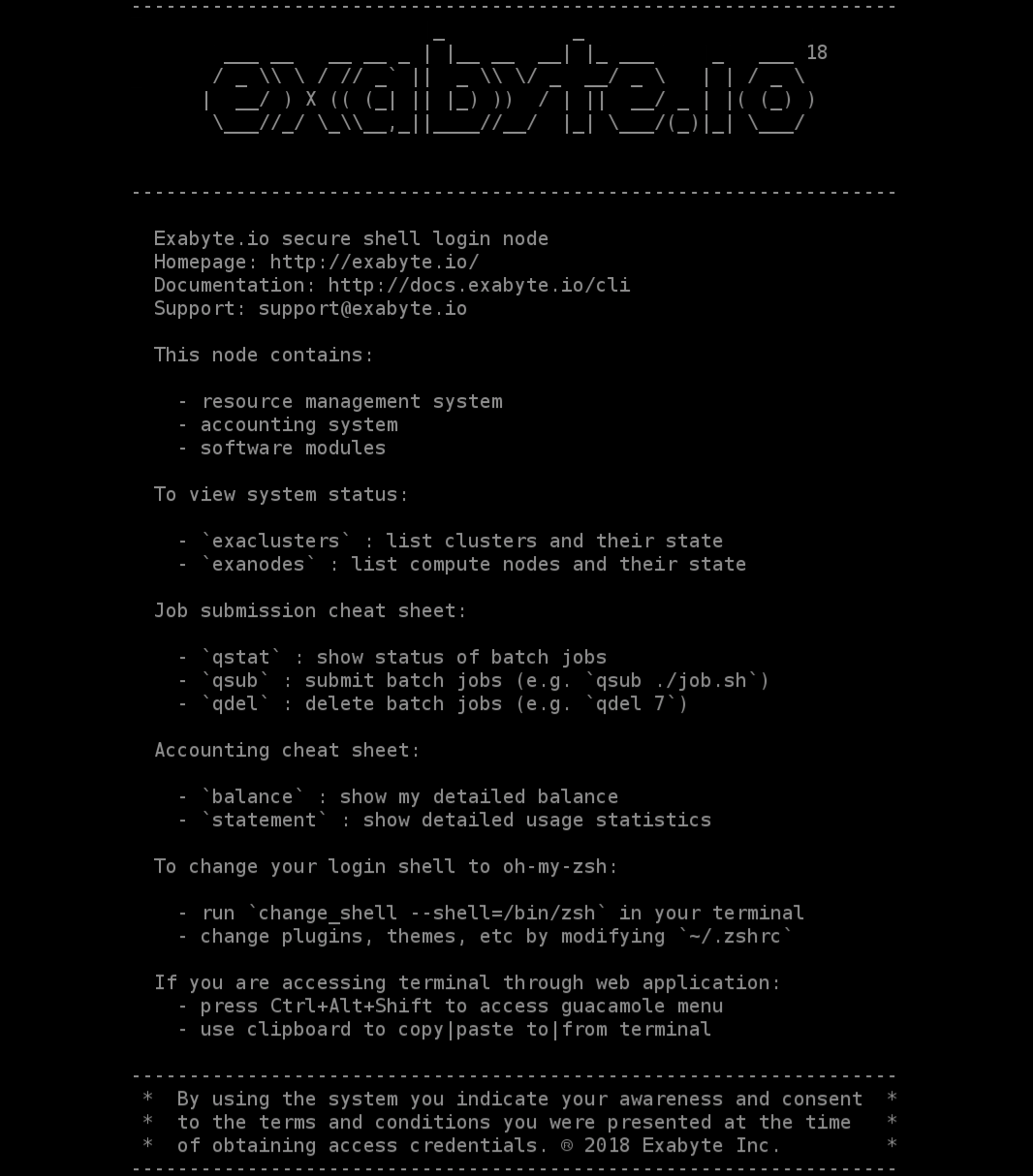 CLI Welcome Screen